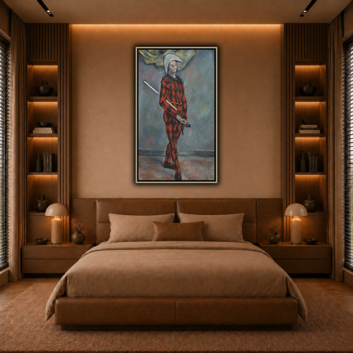 Arlequin_by_Paul_Cezanne warm-bedroom