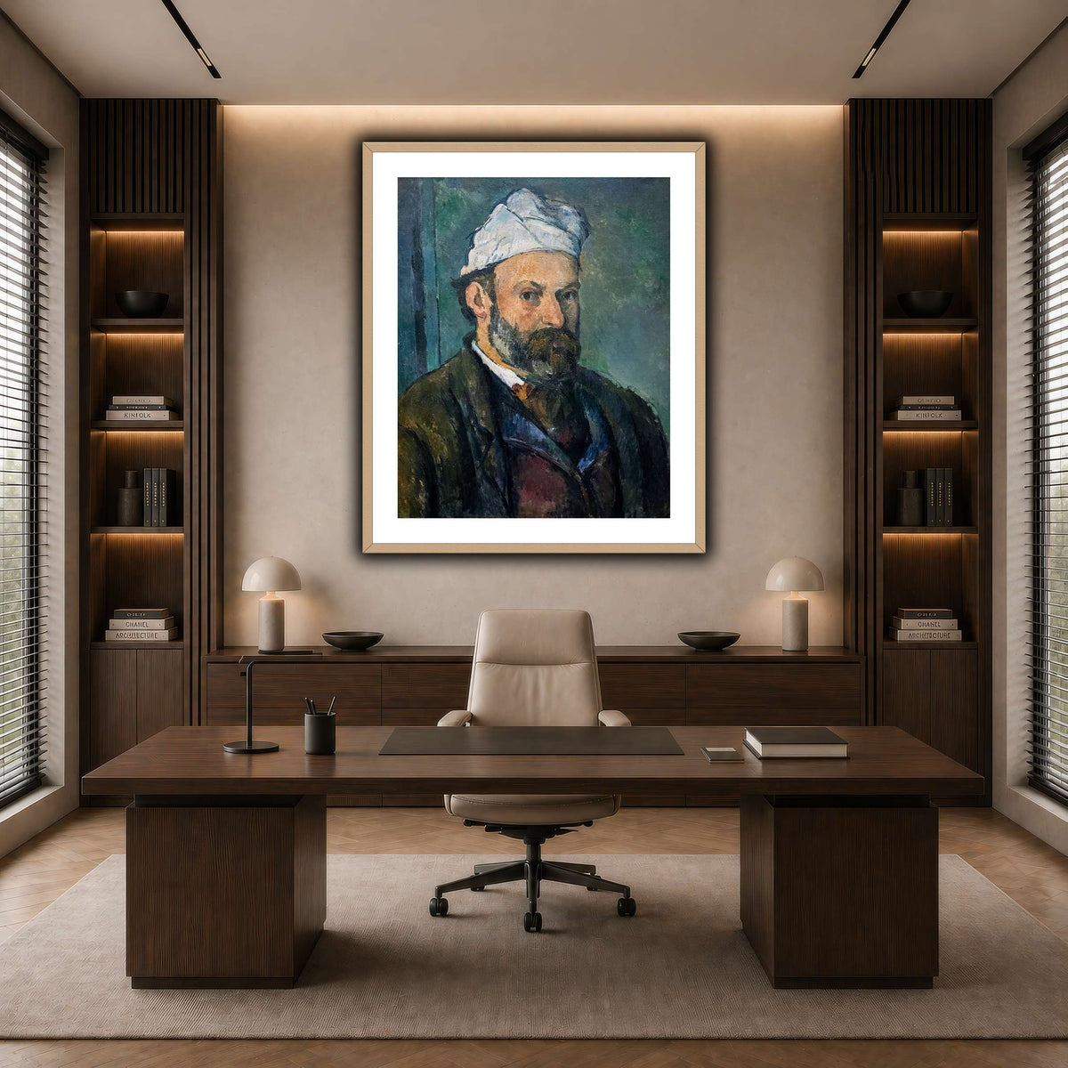 Autoportrait_by_Paul_Cezanne dark neutral-office