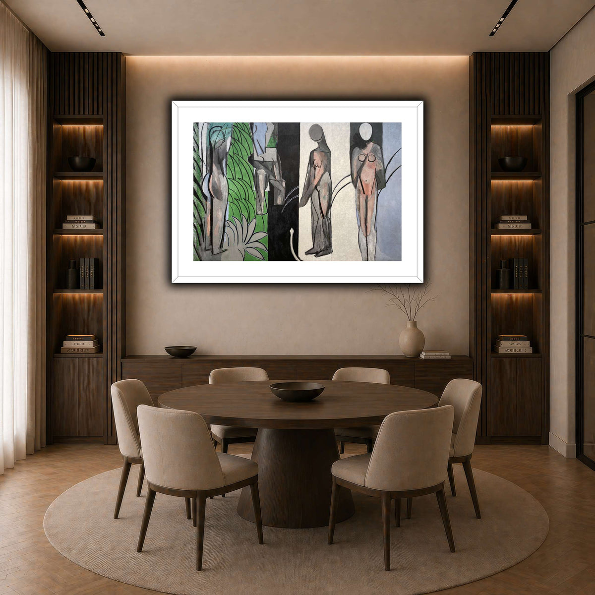 Bathers_by_a_River_Henri_Matisse dark neutral-dining room