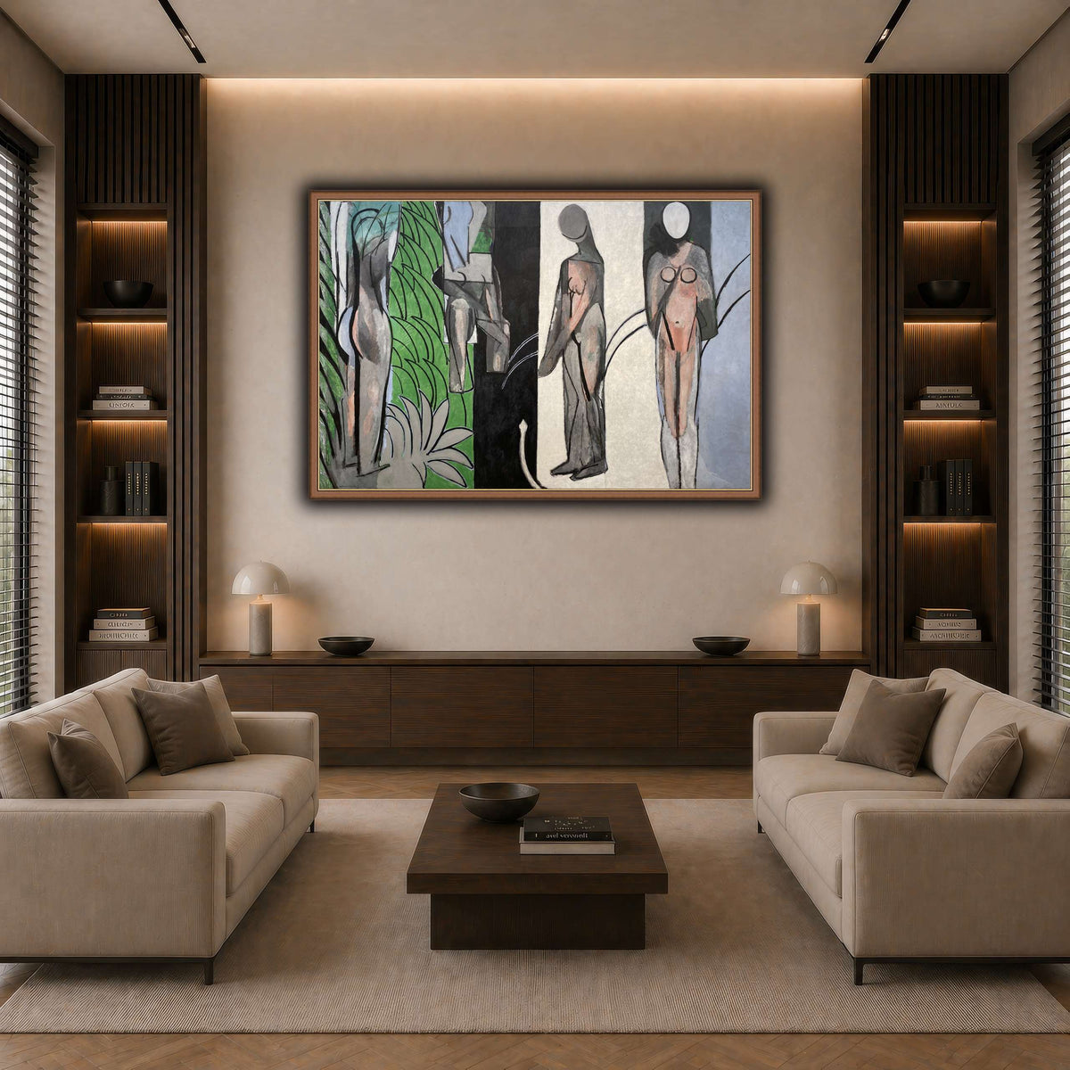 Bathers_by_a_River_Henri_Matisse dark neutral-living room