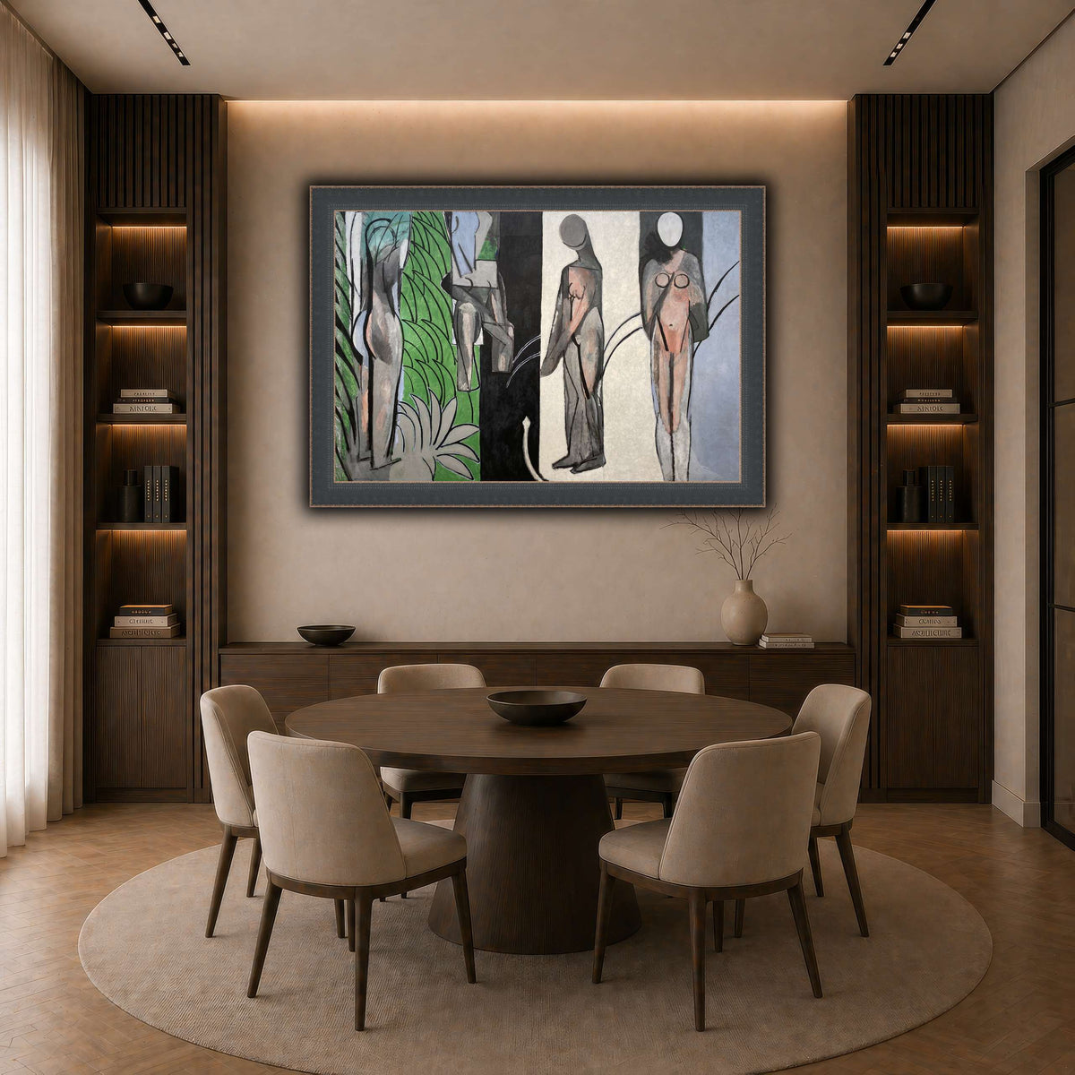 Bathers_by_a_River_Henri_Matisse dark neutral-dining room