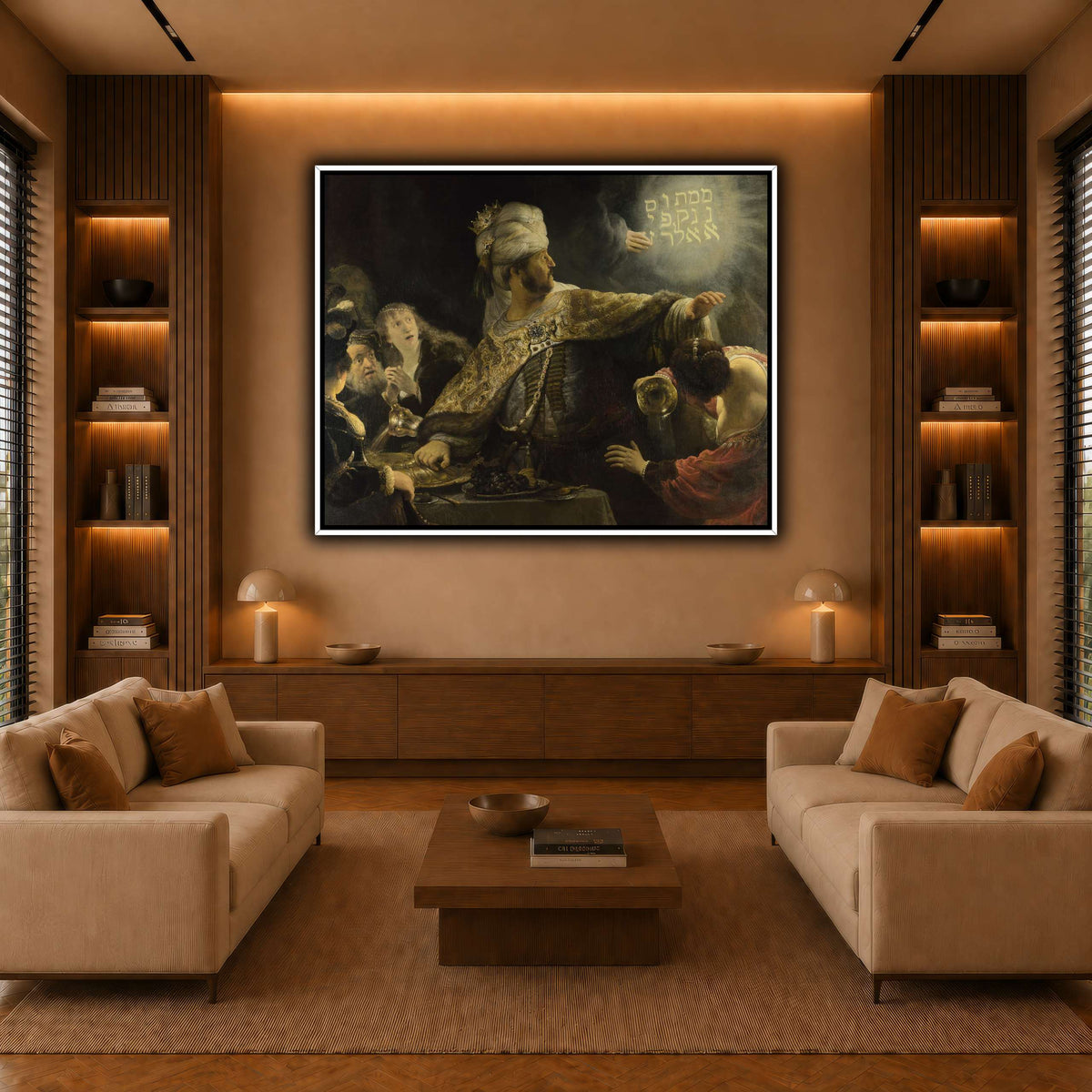 Belsazar_Rembrandt-van-Rijn warm-living-room