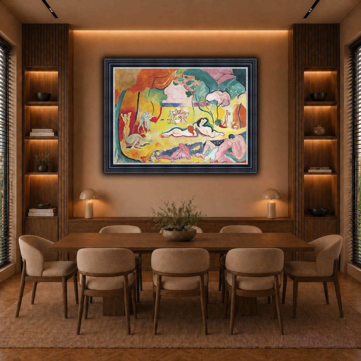 Bonheur_Matisse_Henri_Matisse warm-dining room