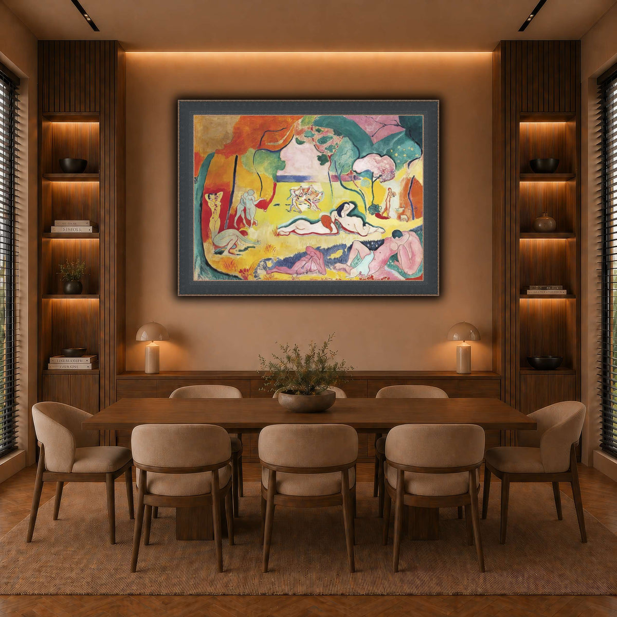 Bonheur_Matisse_Henri_Matisse warm-dining room