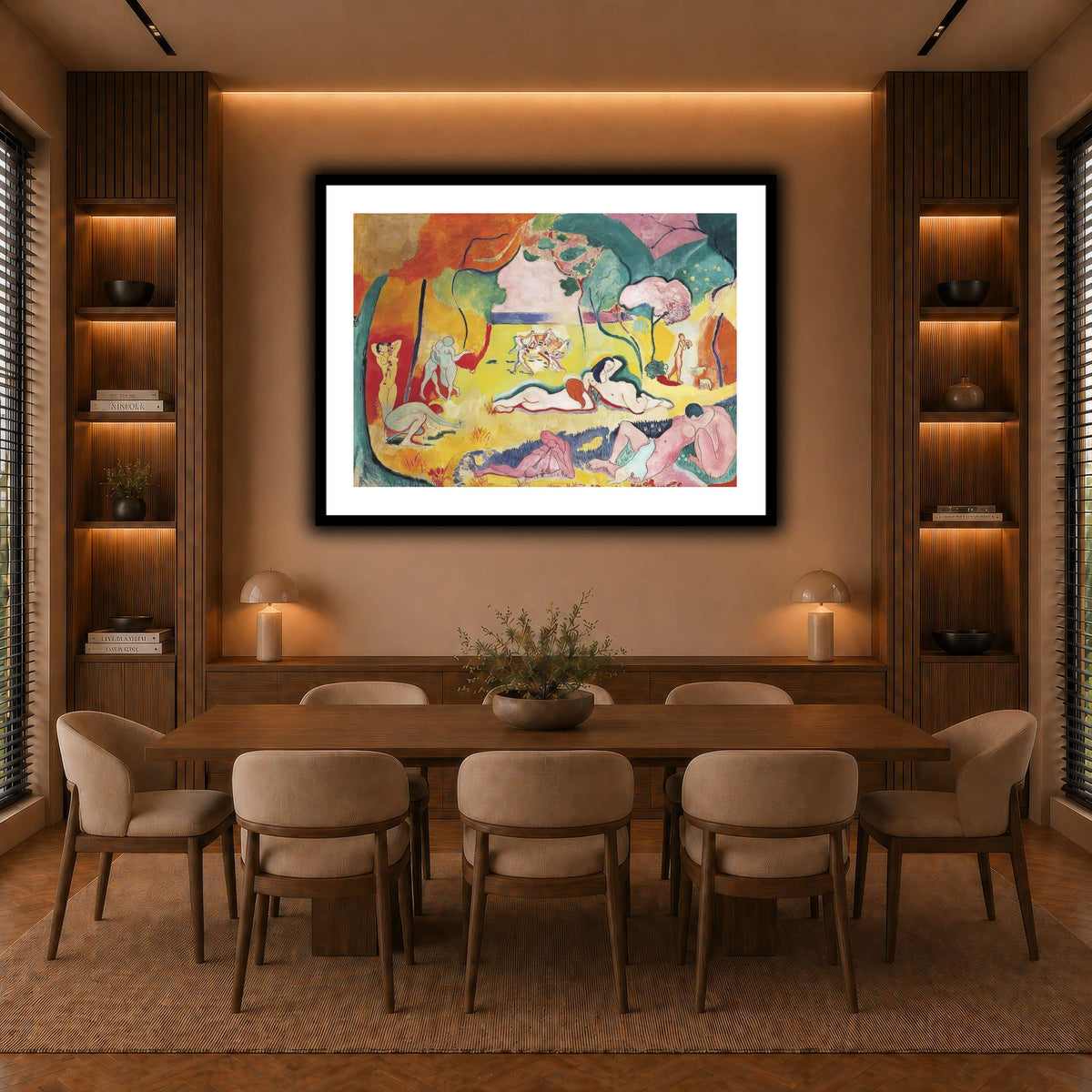 Bonheur_Matisse_Henri_Matisse warm-dining room