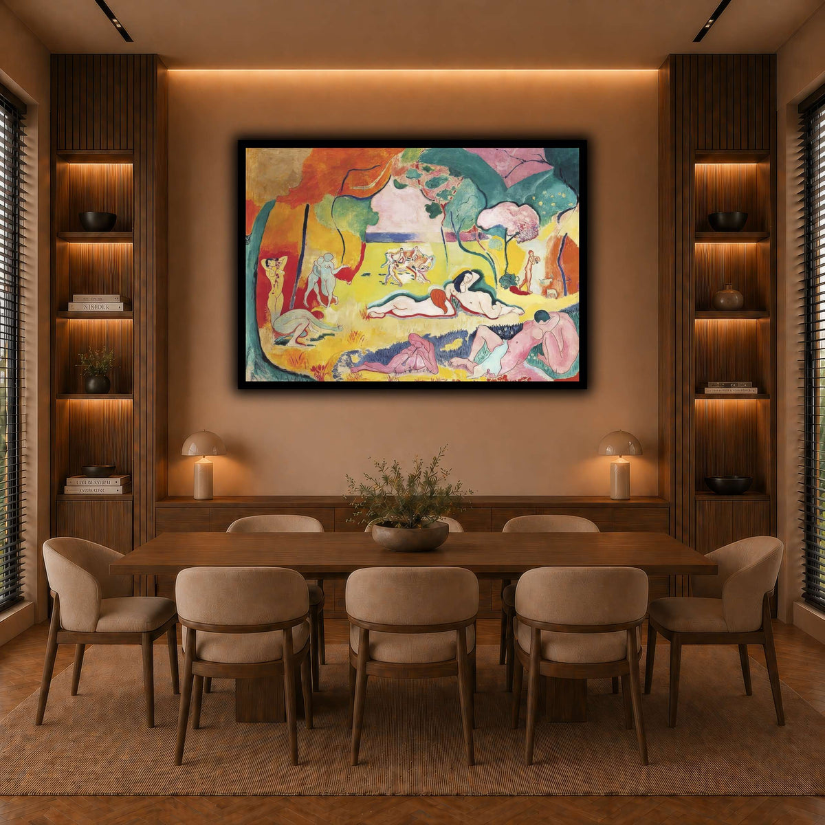 Bonheur_Matisse_Henri_Matisse warm-dining room