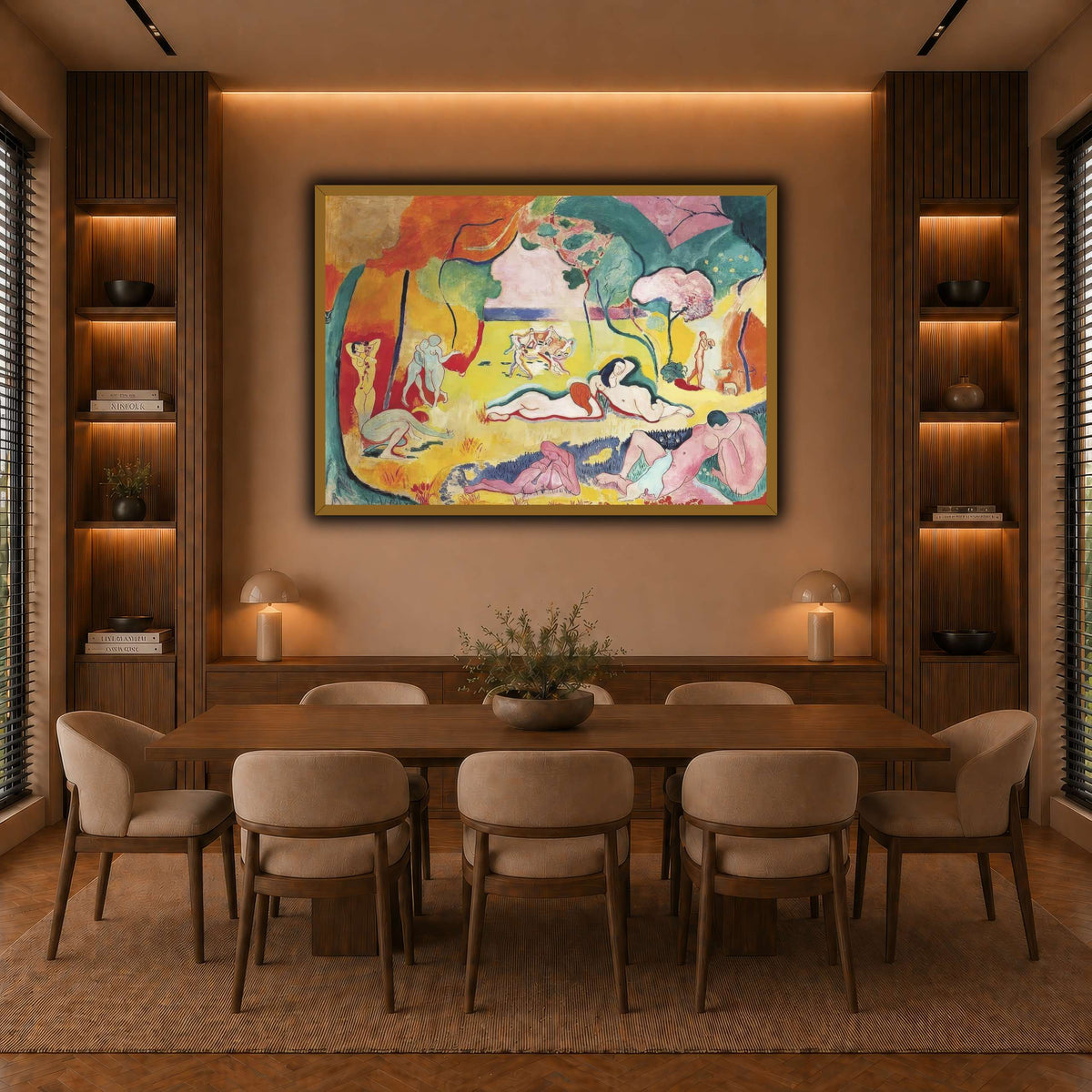 Bonheur_Matisse_Henri_Matisse warm-dining room