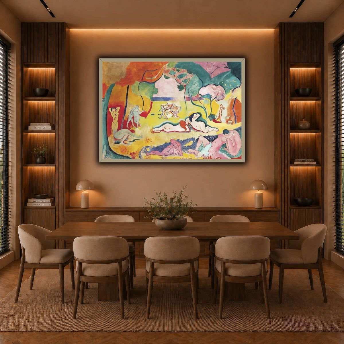 Bonheur_Matisse_Henri_Matisse warm-dining room