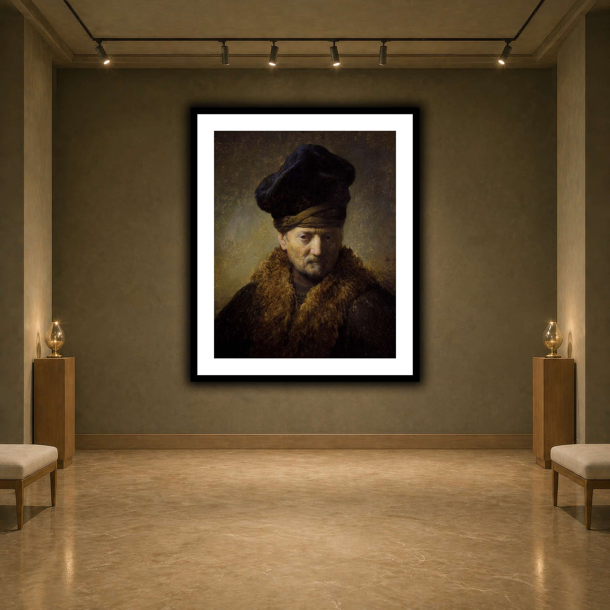 Borststuk_van_een_oude_man_met_bontmuts_Rembrandt-van-Rijn earth-agallery