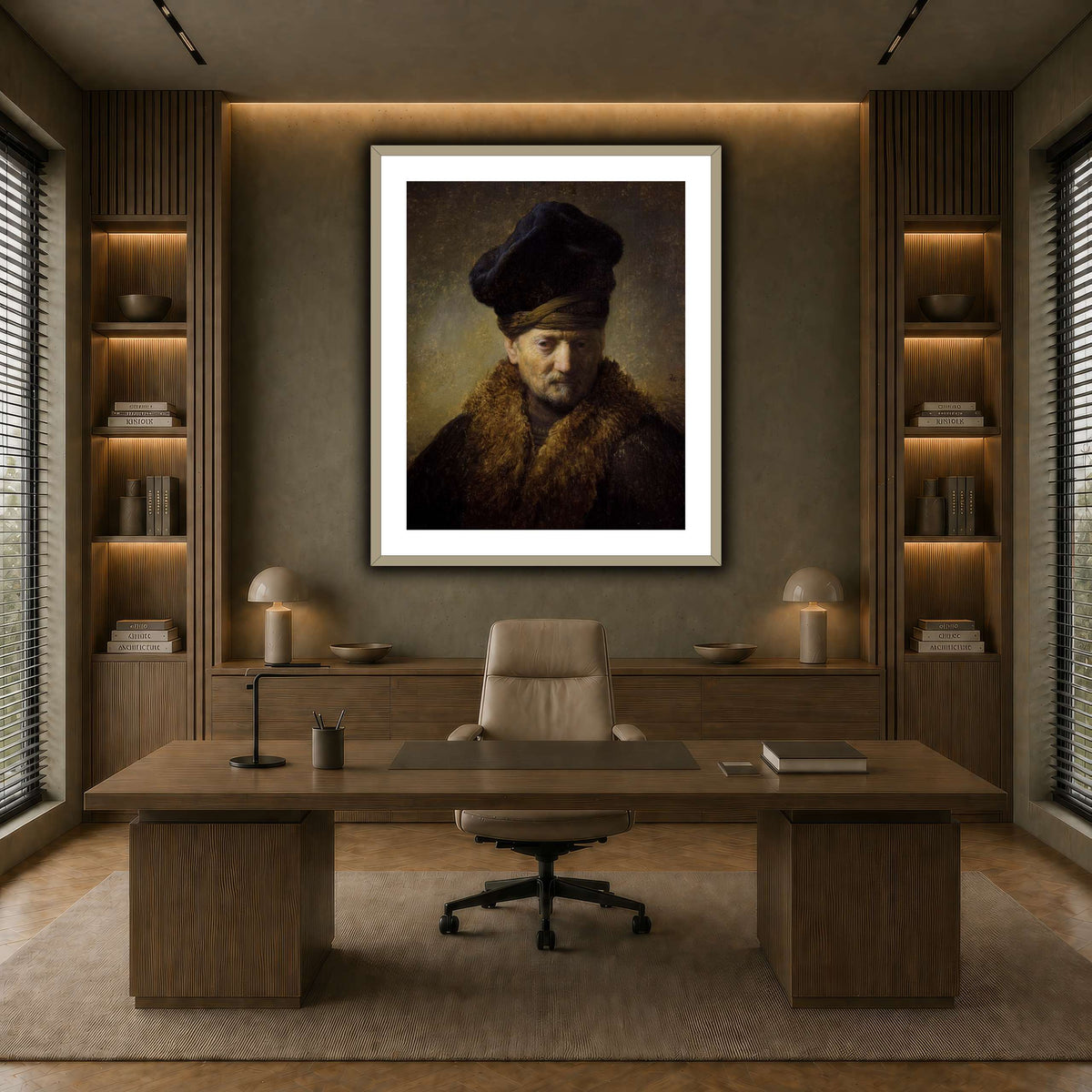 Borststuk_van_een_oude_man_met_bontmuts_Rembrandt-van-Rijn earth-office