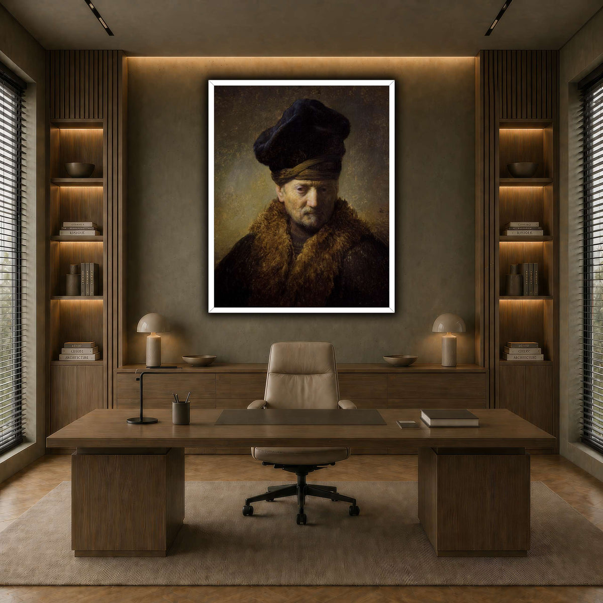 Borststuk_van_een_oude_man_met_bontmuts_Rembrandt-van-Rijn earth-office