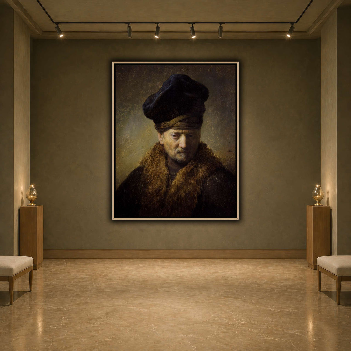 Borststuk_van_een_oude_man_met_bontmuts_Rembrandt-van-Rijn earth-agallery