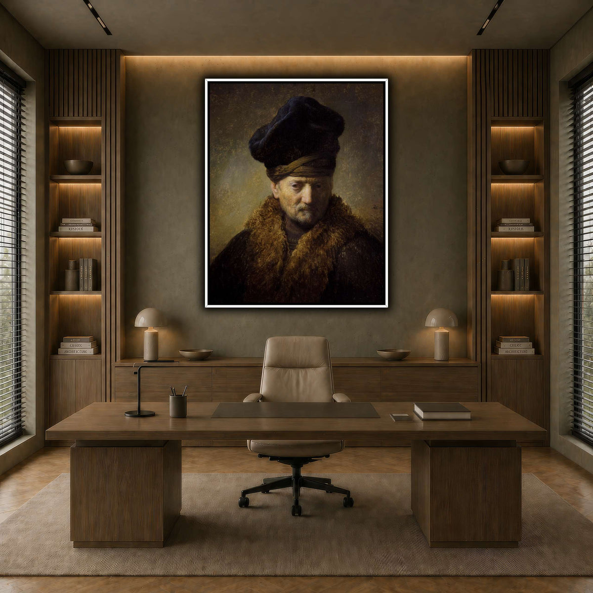 Borststuk_van_een_oude_man_met_bontmuts_Rembrandt-van-Rijn earth-office