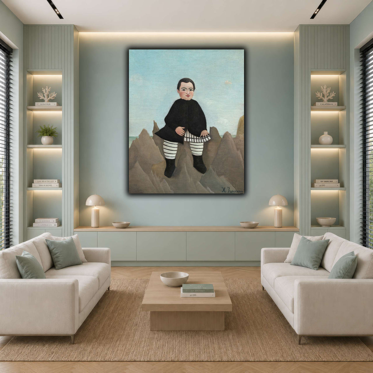 Boy-on-the-Rocks-1895-1897_Henri-Rousseau cool-living room