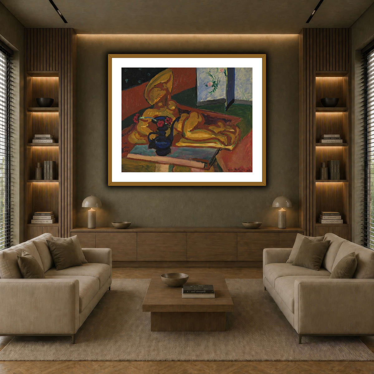 Bronsefiguren_Henri_Matisse earth-living room