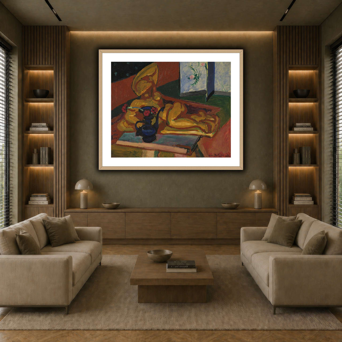Bronsefiguren_Henri_Matisse earth-living room
