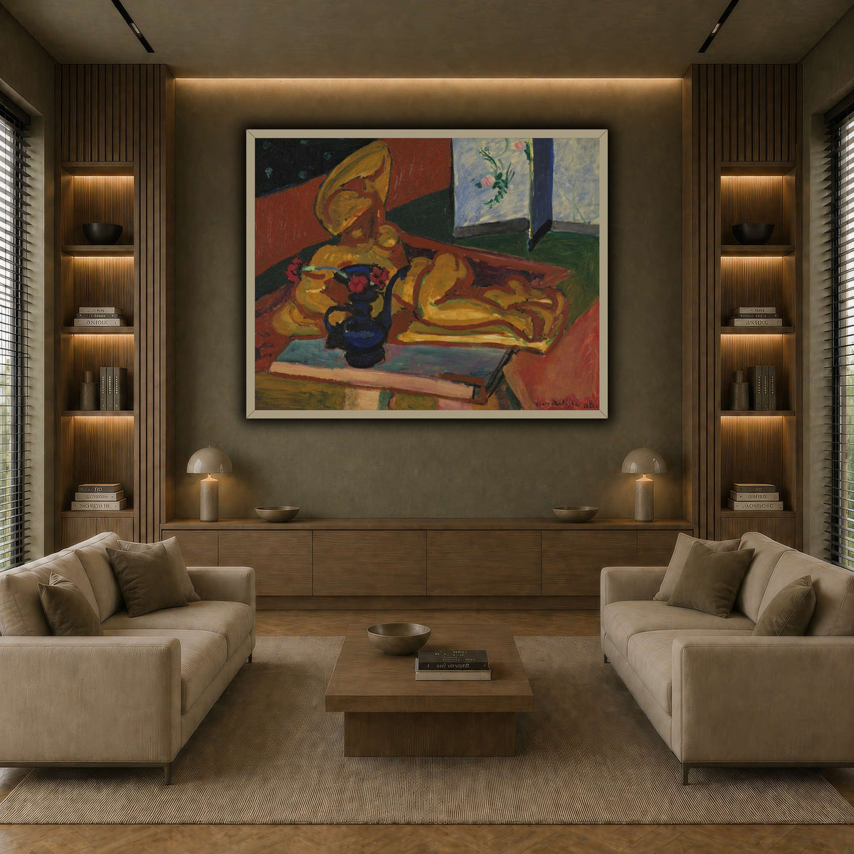 Bronsefiguren_Henri_Matisse earth-living room