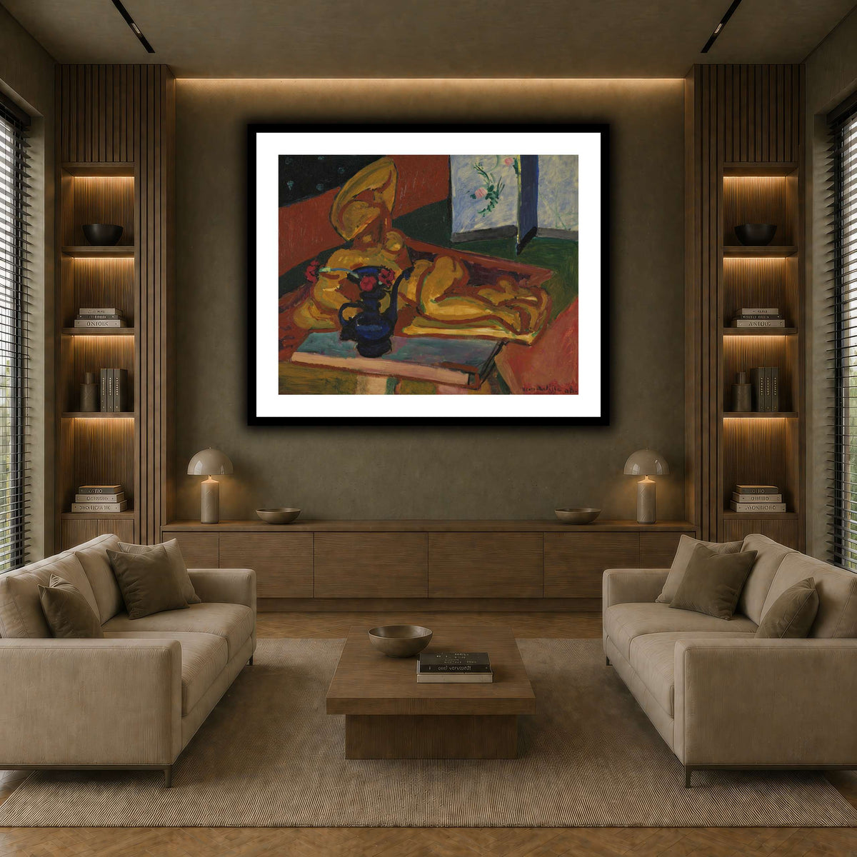 Bronsefiguren_Henri_Matisse earth-living room