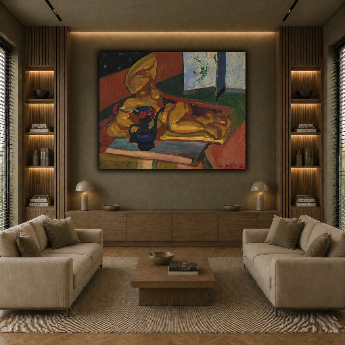 Bronsefiguren_Henri_Matisse earth-living room