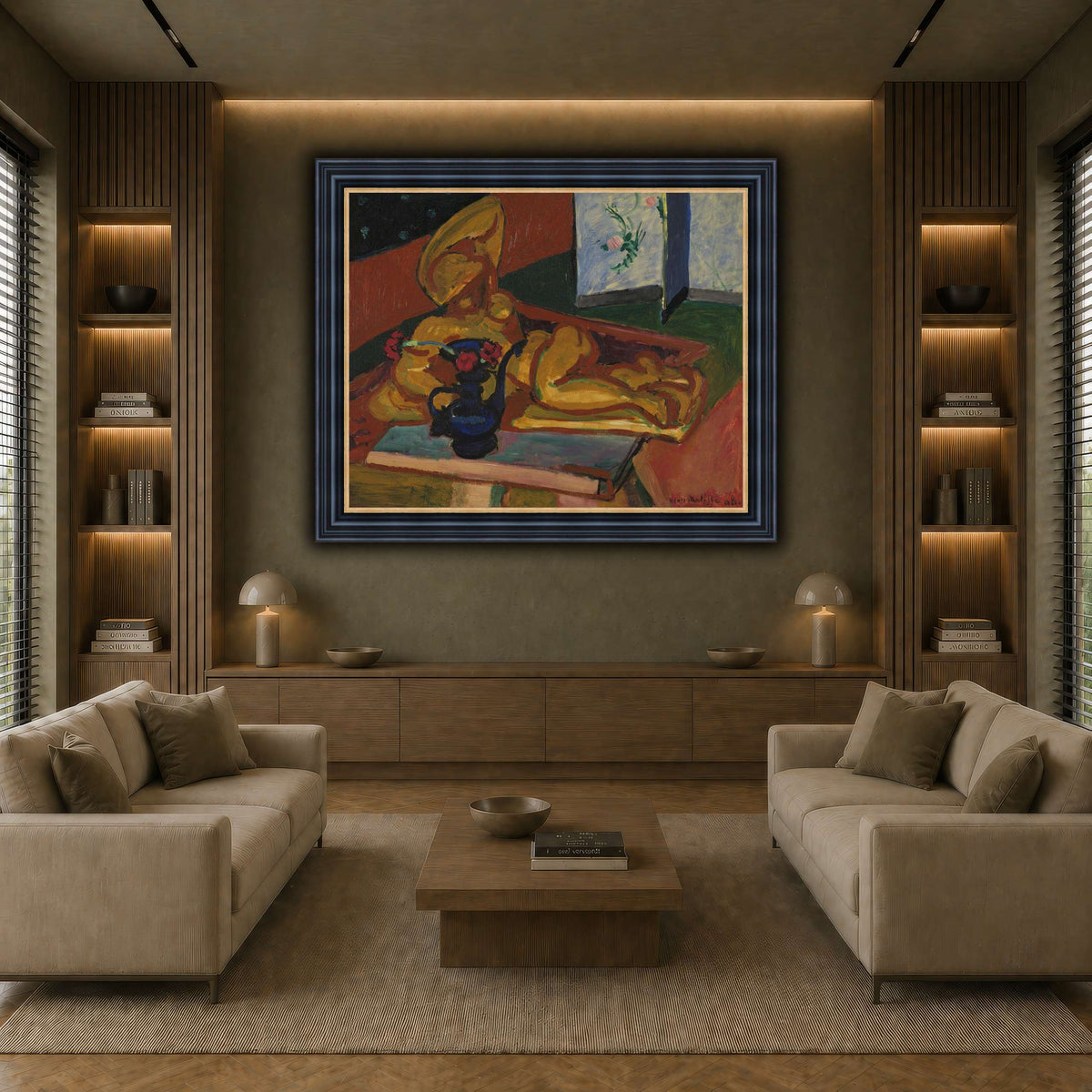 Bronsefiguren_Henri_Matisse earth-living room