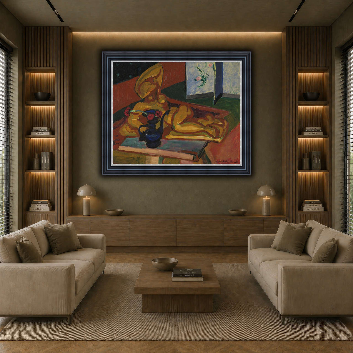 Bronsefiguren_Henri_Matisse earth-living room