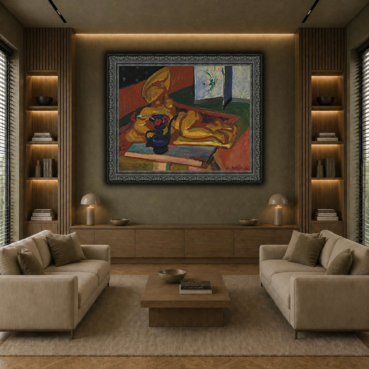 Bronsefiguren_Henri_Matisse earth-living room