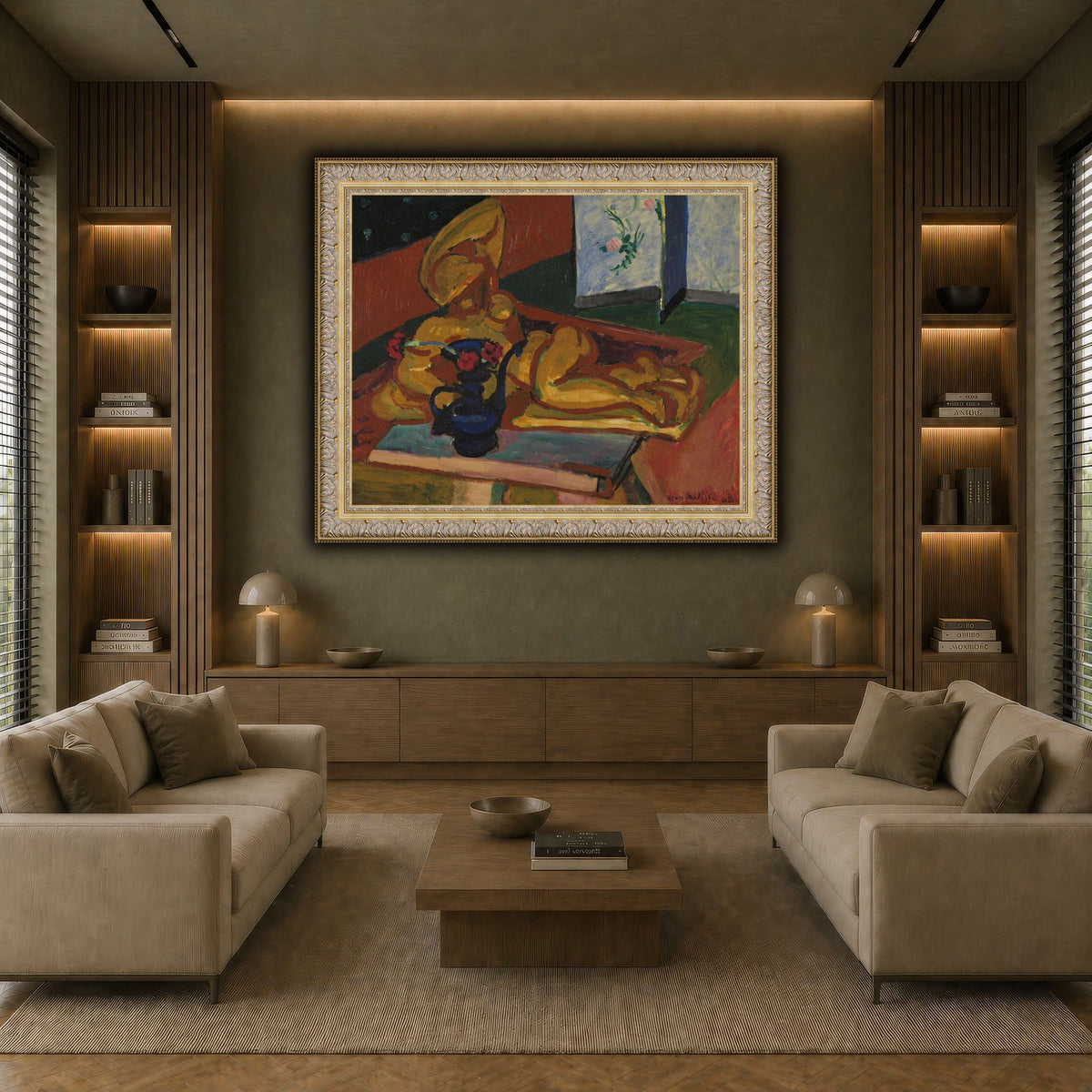 Bronsefiguren_Henri_Matisse earth-living room