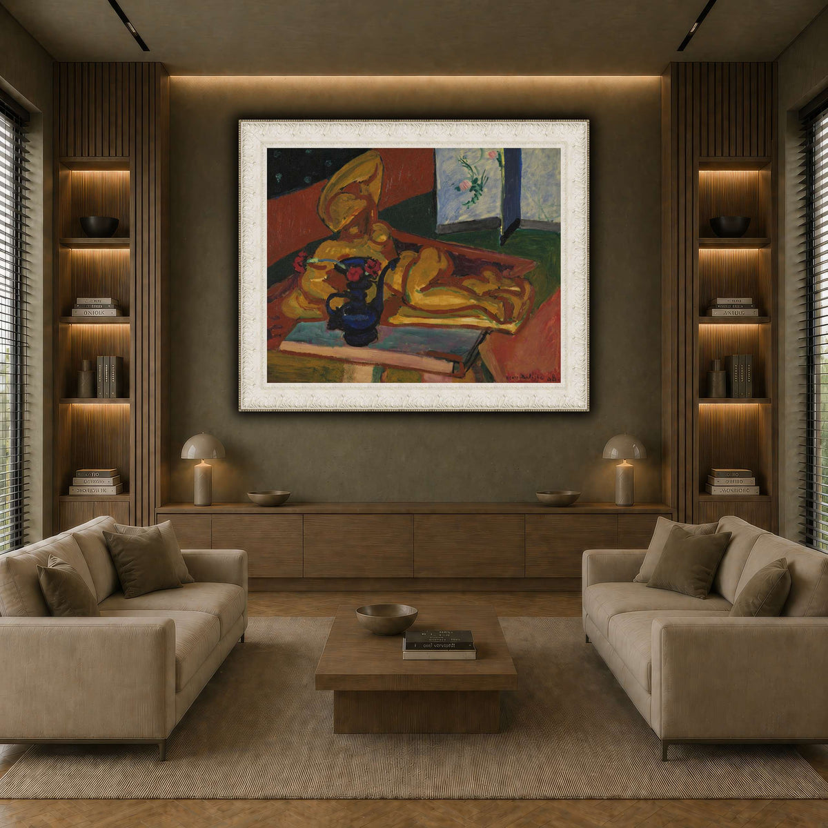 Bronsefiguren_Henri_Matisse earth-living room