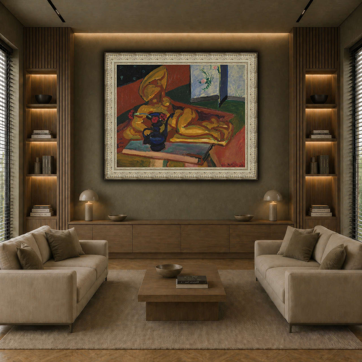 Bronsefiguren_Henri_Matisse earth-living room