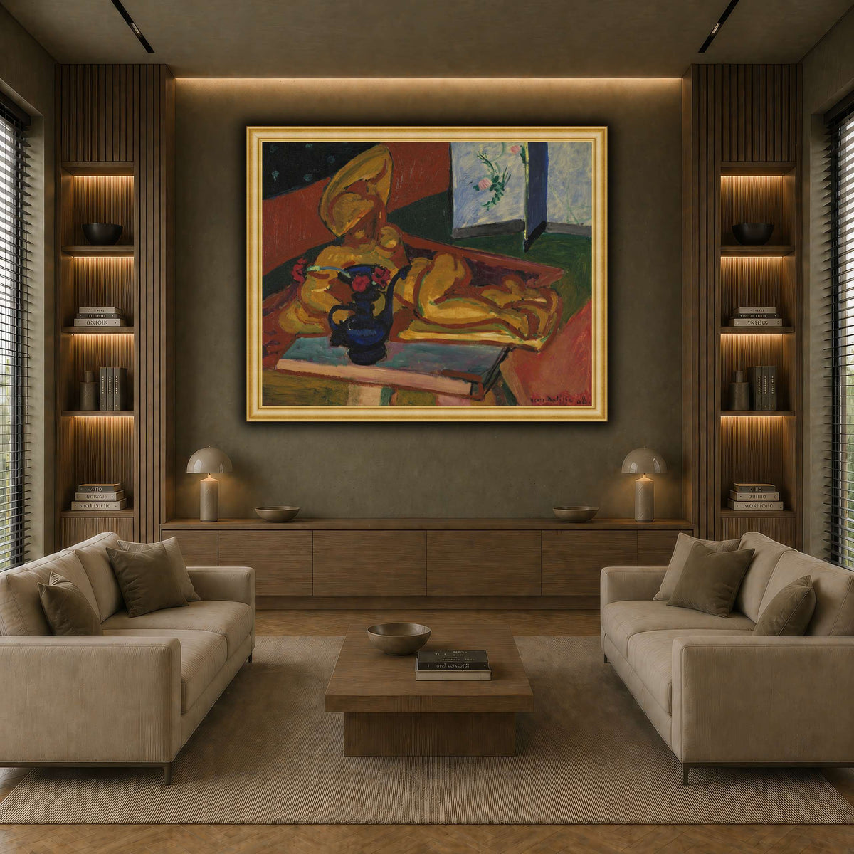 Bronsefiguren_Henri_Matisse earth-living room