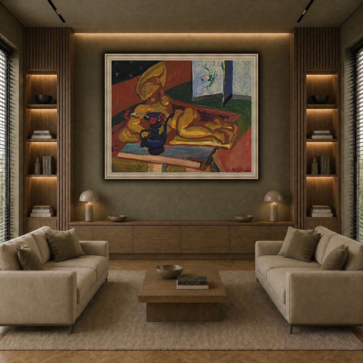 Bronsefiguren_Henri_Matisse earth-living room