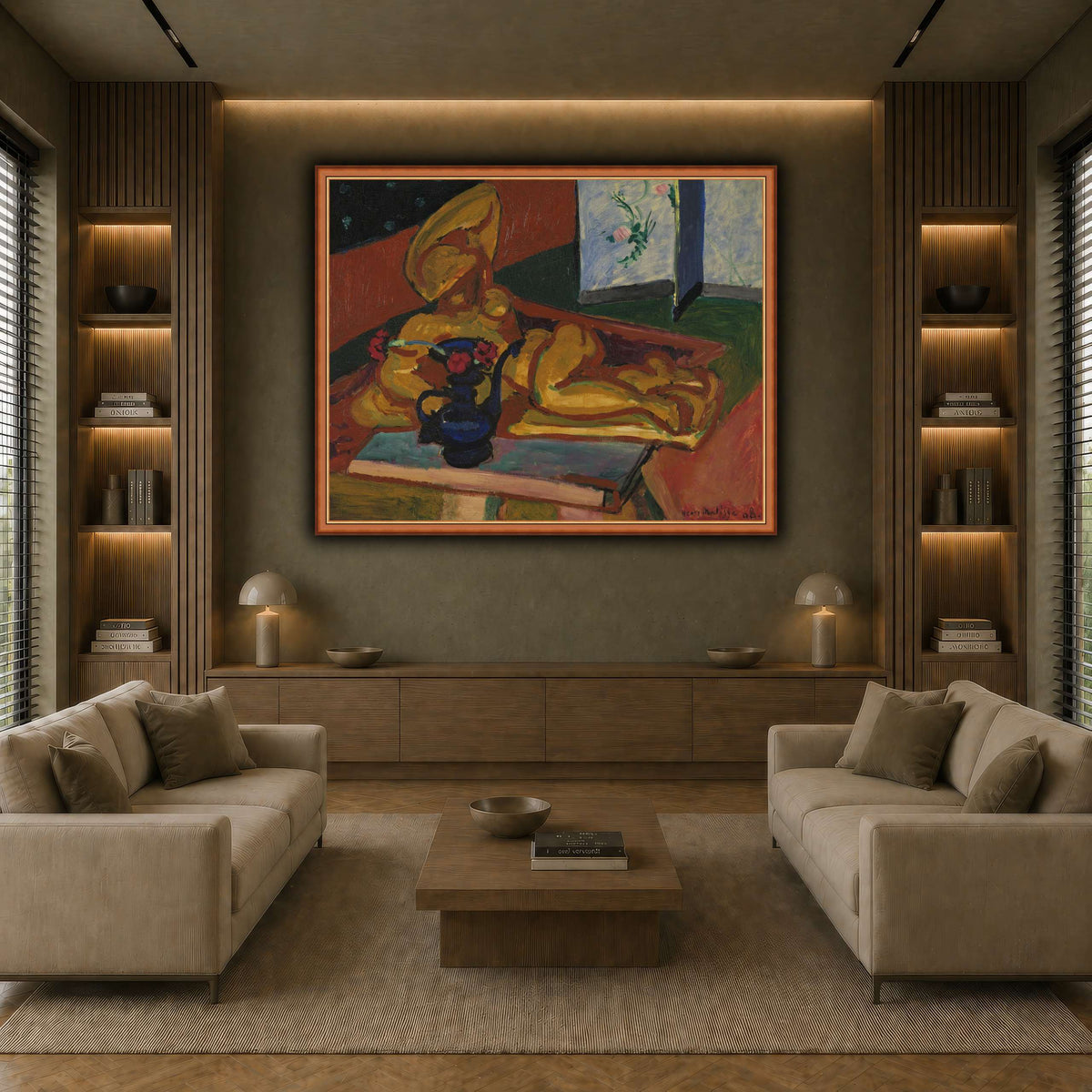 Bronsefiguren_Henri_Matisse earth-living room