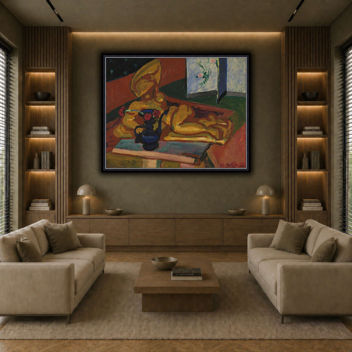 Bronsefiguren_Henri_Matisse earth-living room