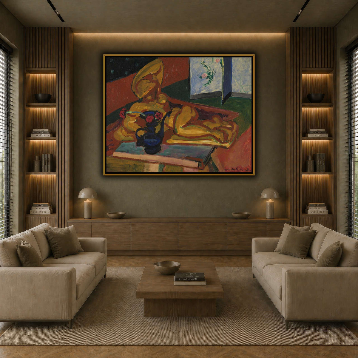 Bronsefiguren_Henri_Matisse earth-living room