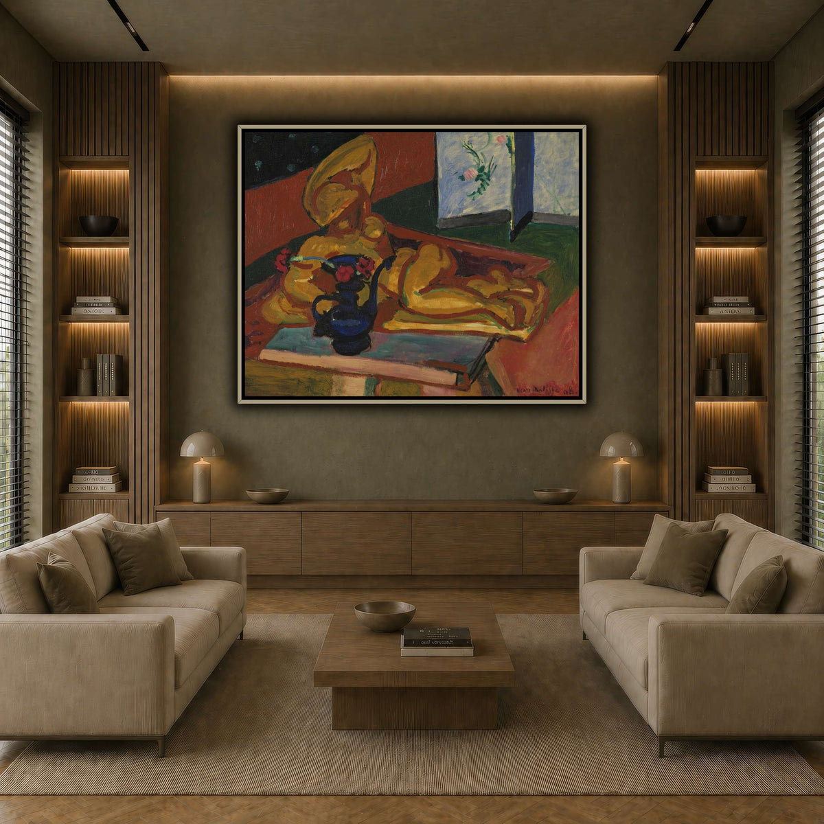Bronsefiguren_Henri_Matisse earth-living room