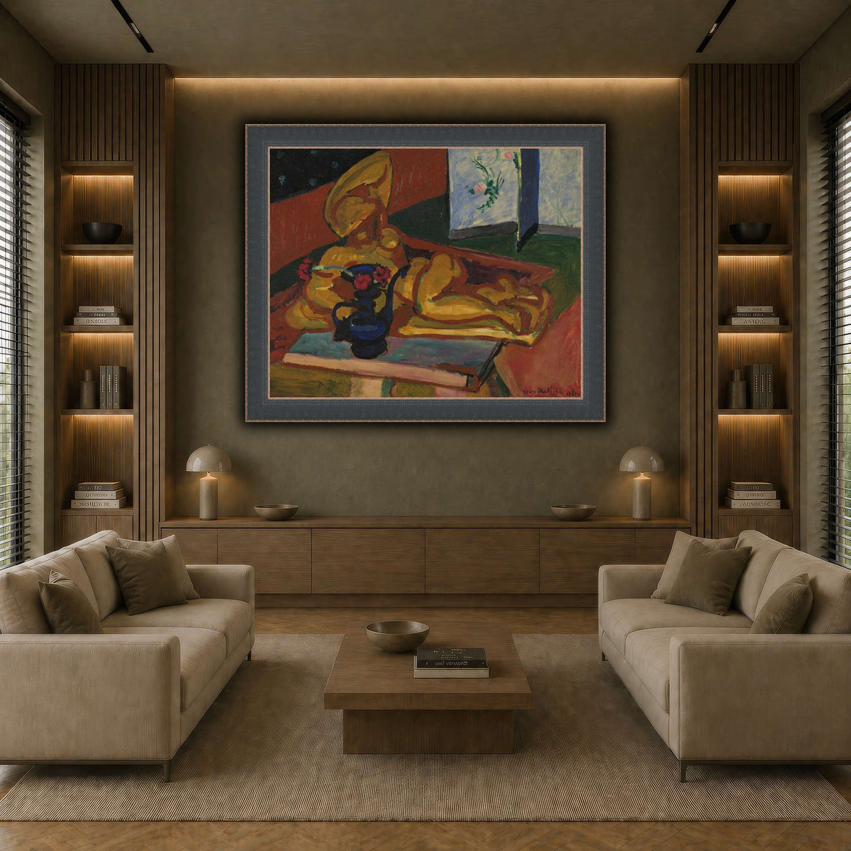 Bronsefiguren_Henri_Matisse earth-living room