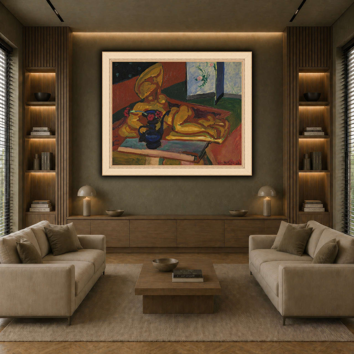 Bronsefiguren_Henri_Matisse earth-living room