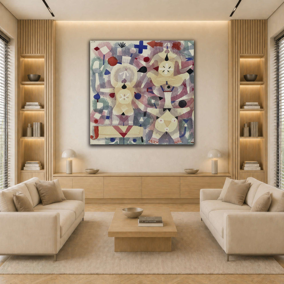 Carnival-in-the-Snow-1923_paul-klee light neutral-living room