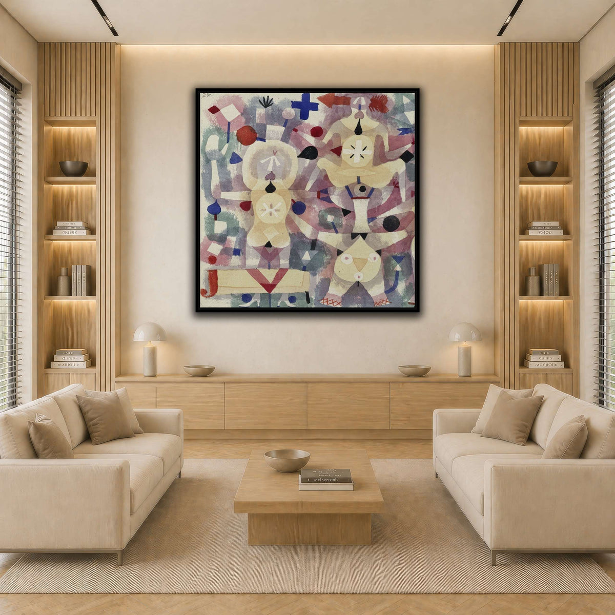 Carnival-in-the-Snow-1923_paul-klee light neutral-living room