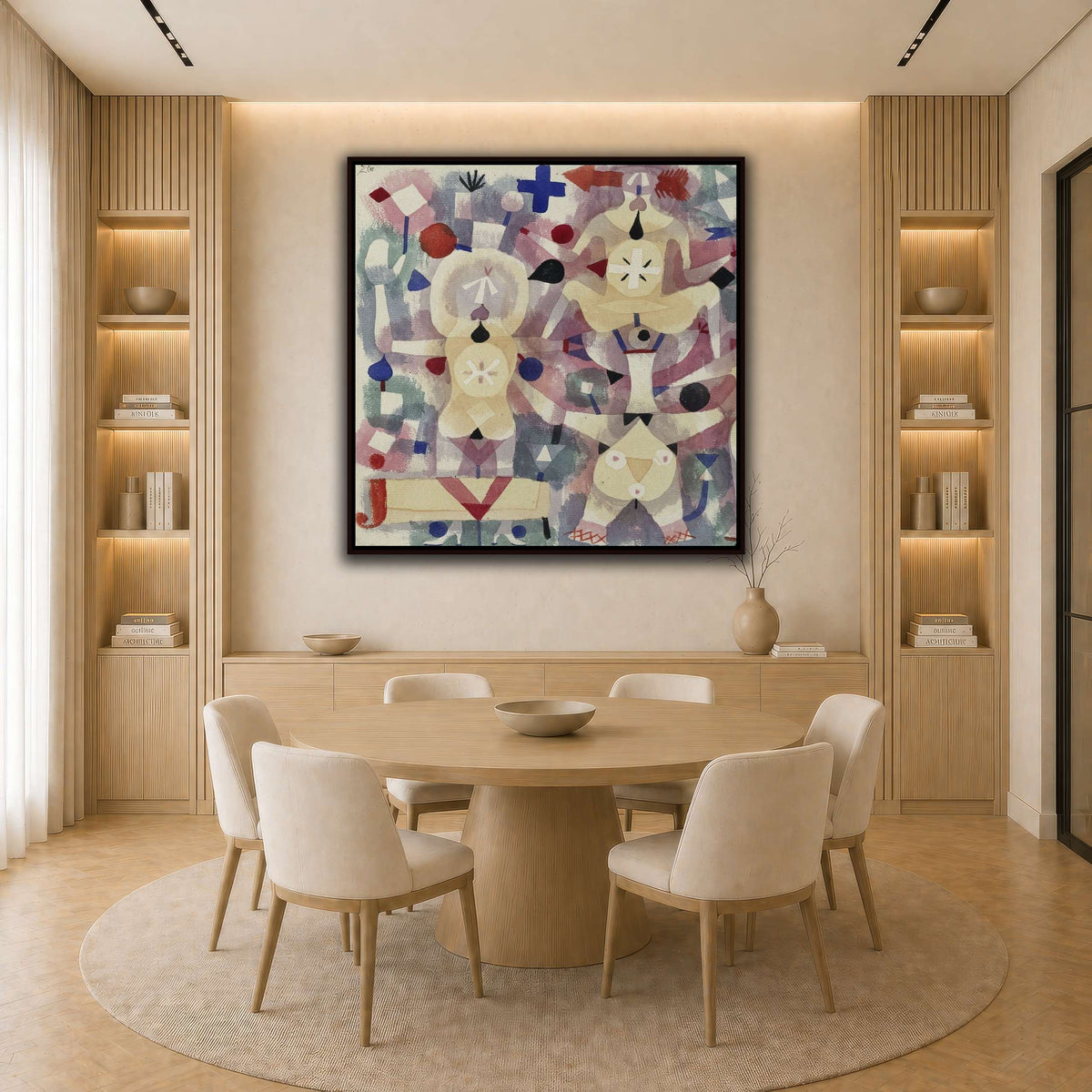 Carnival-in-the-Snow-1923_paul-klee light neutral-dining room