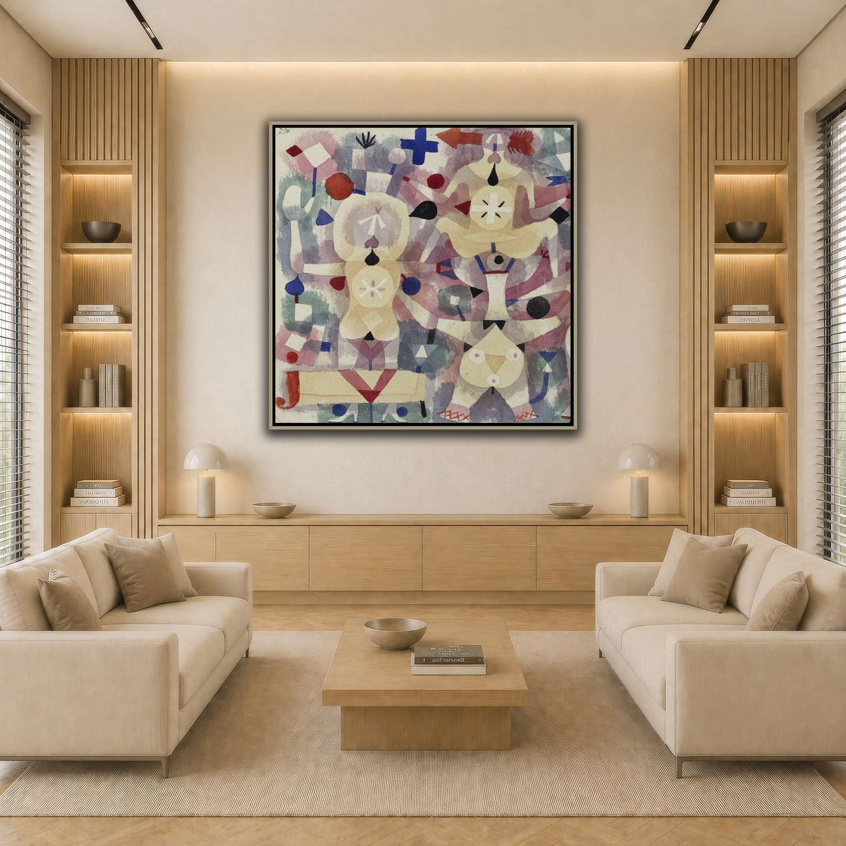 Carnival-in-the-Snow-1923_paul-klee light neutral-living room
