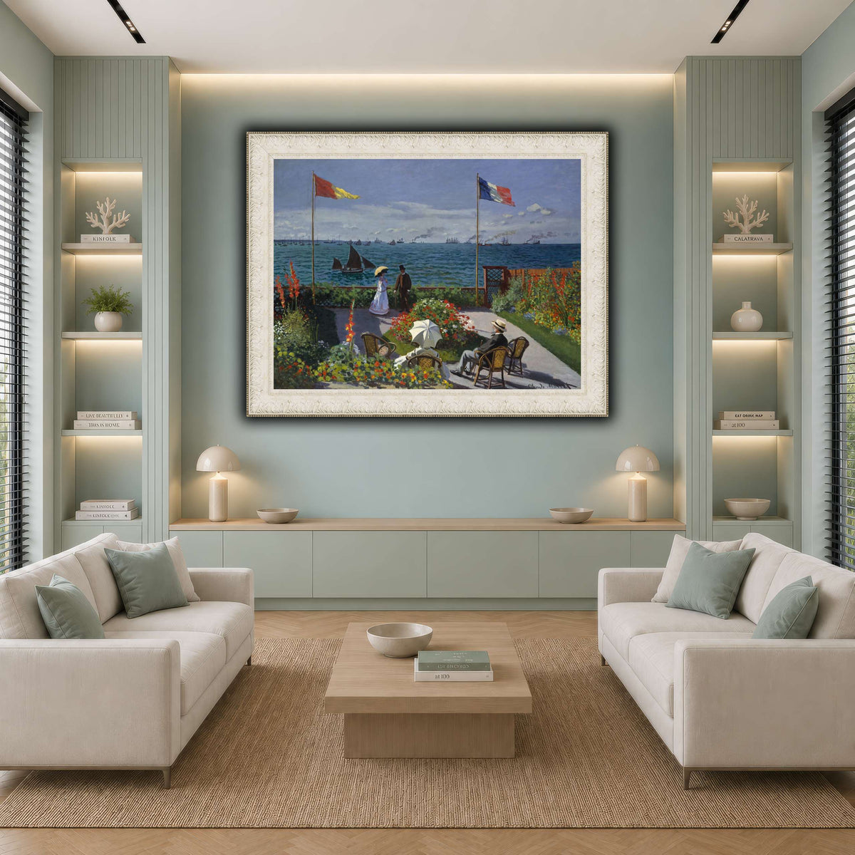 Claude_Monet_-_Jardin_à_Sainte-Adresse cool-living room