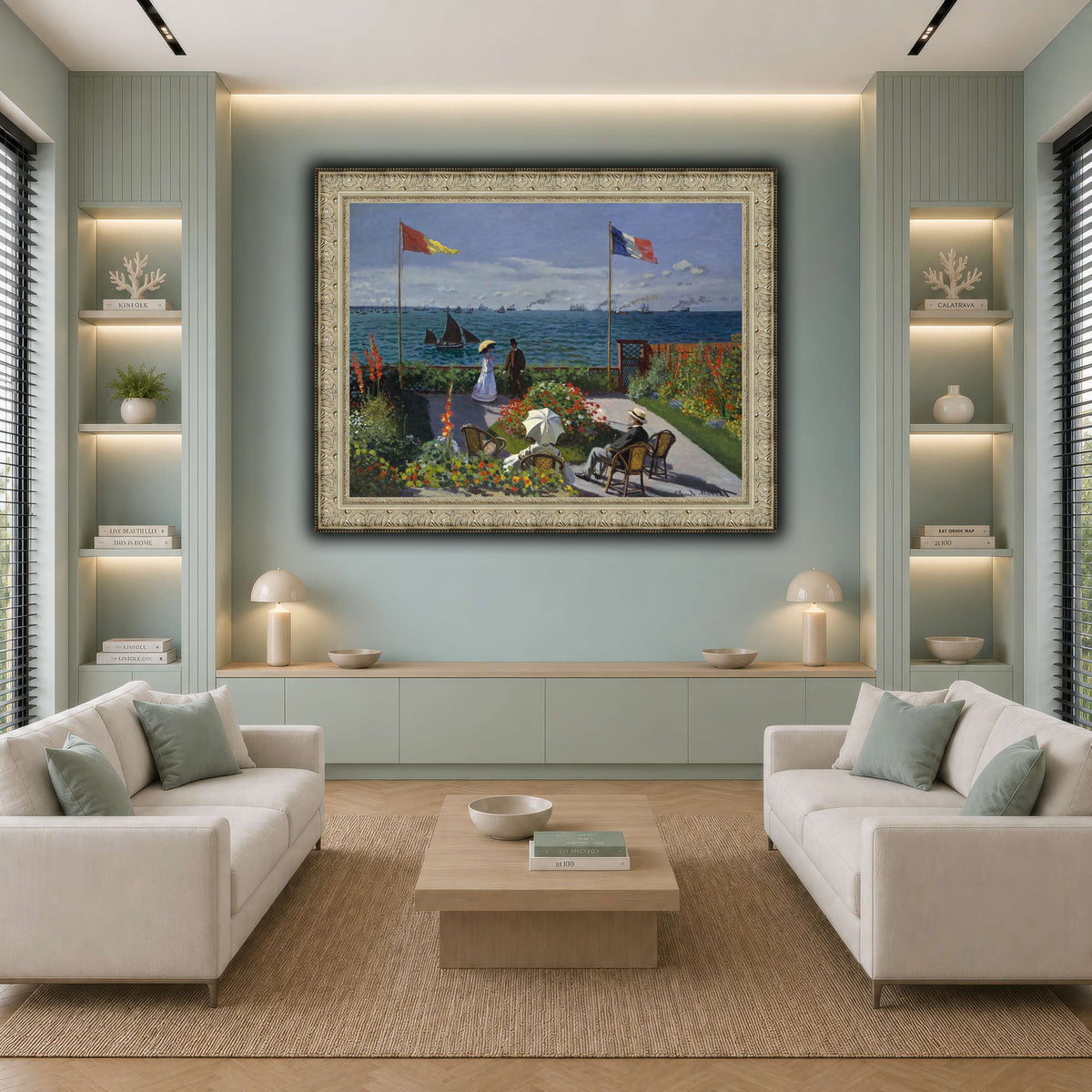 Claude_Monet_-_Jardin_à_Sainte-Adresse cool-living room