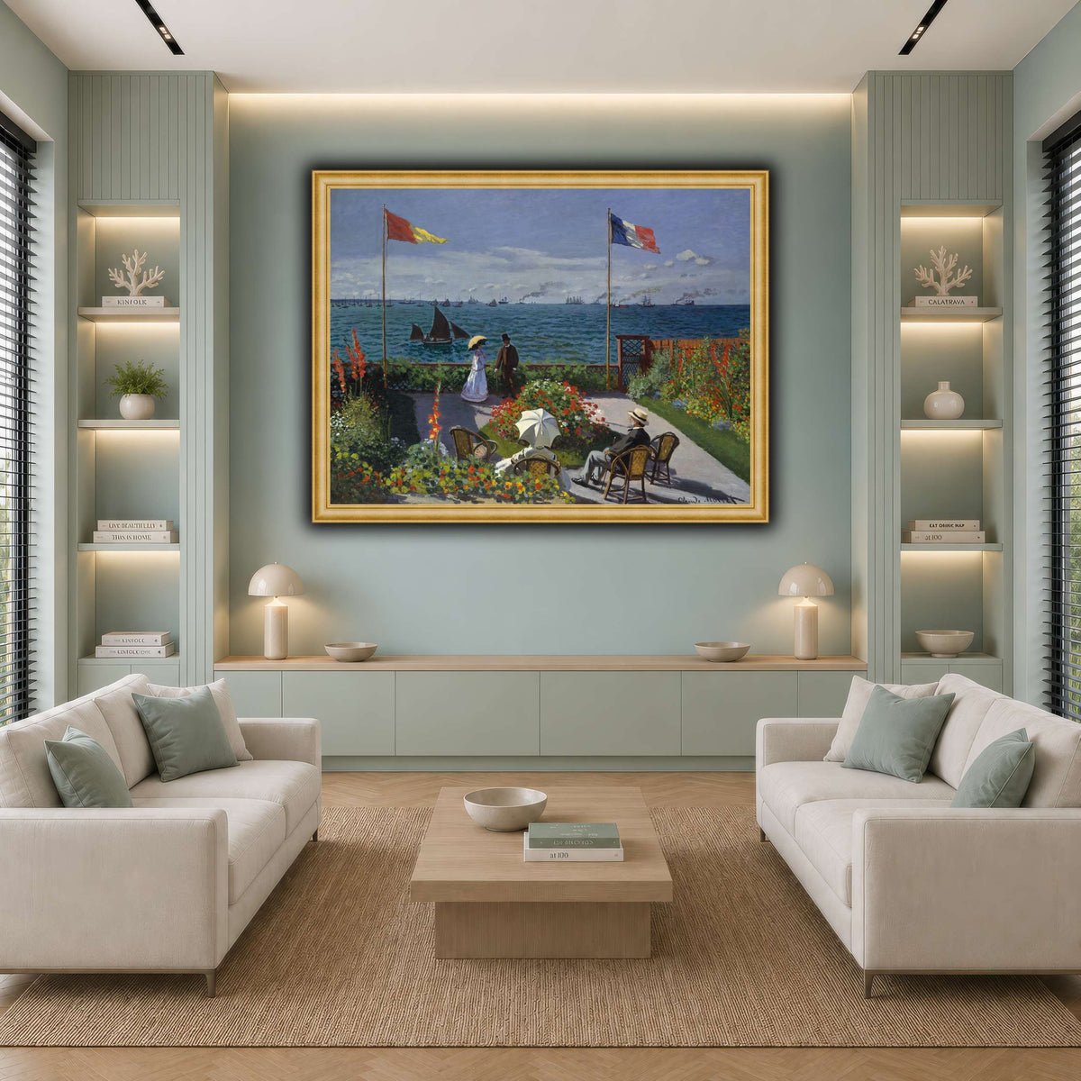 Claude_Monet_-_Jardin_à_Sainte-Adresse cool-living room