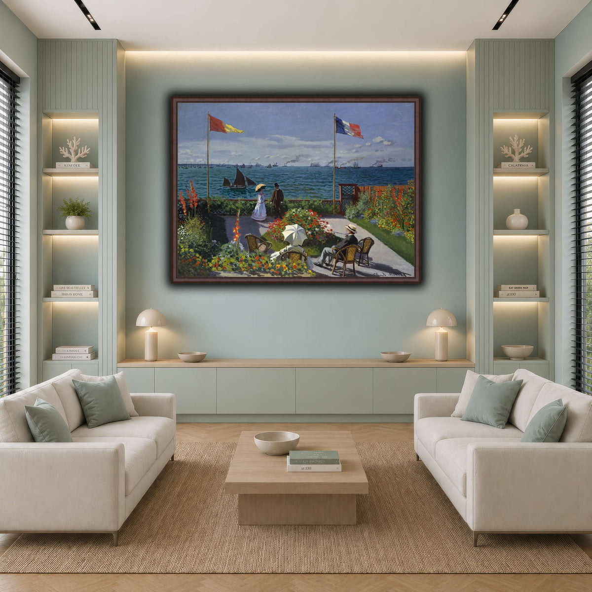 Claude_Monet_-_Jardin_à_Sainte-Adresse cool-living room