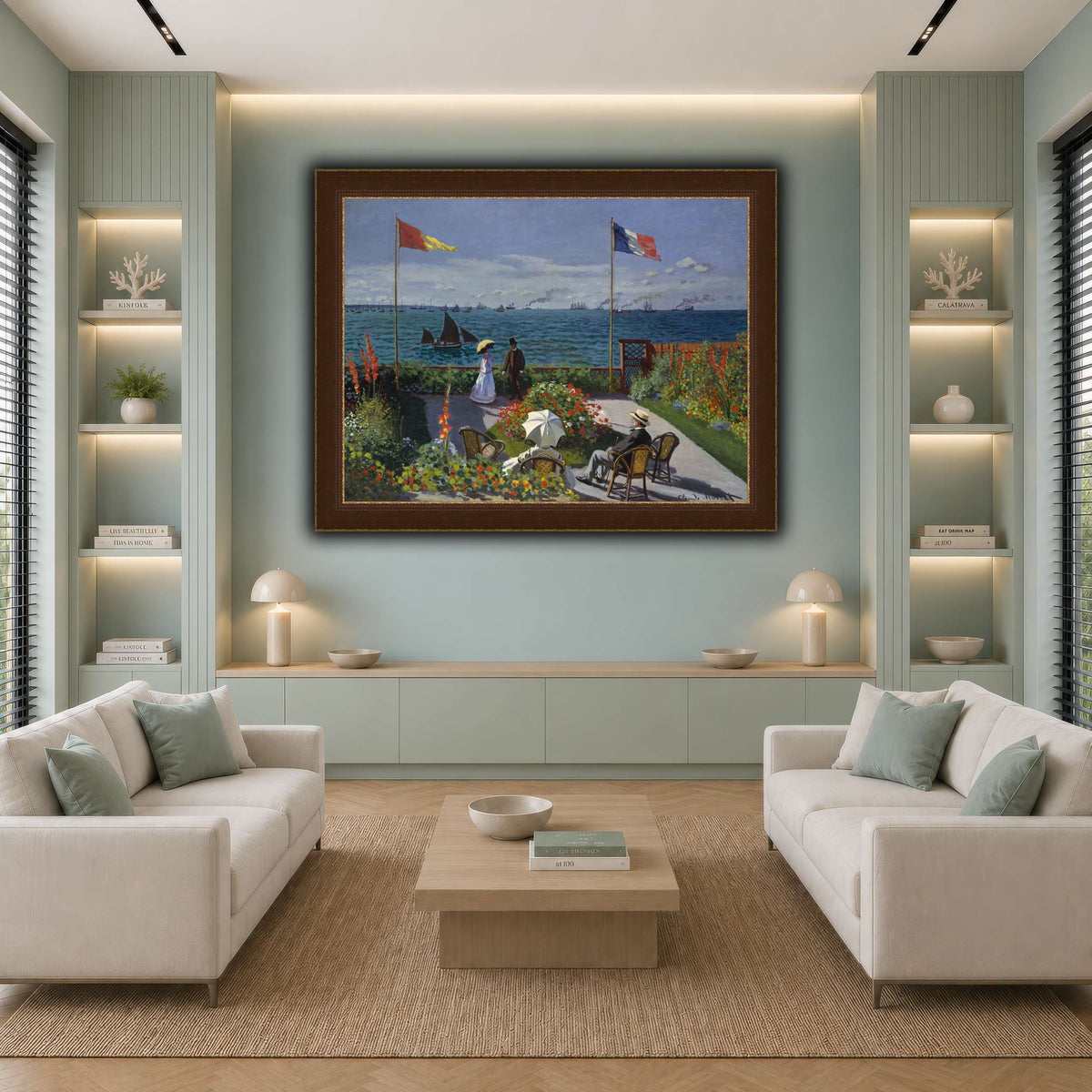 Claude_Monet_-_Jardin_à_Sainte-Adresse cool-living room
