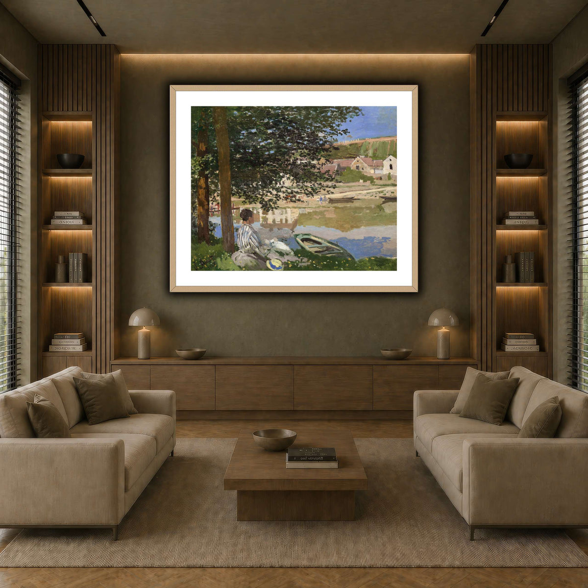 Claude_Monet_-_On_the_Bank_of_the_Seine,_Bennecourt earth-living room