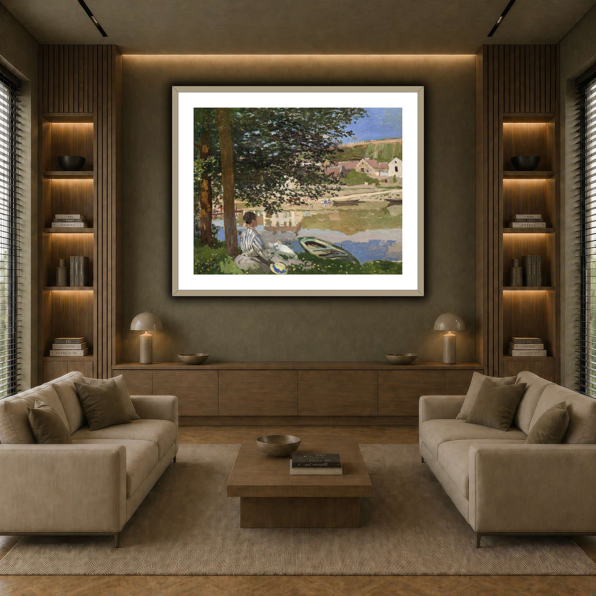 Claude_Monet_-_On_the_Bank_of_the_Seine,_Bennecourt earth-living room