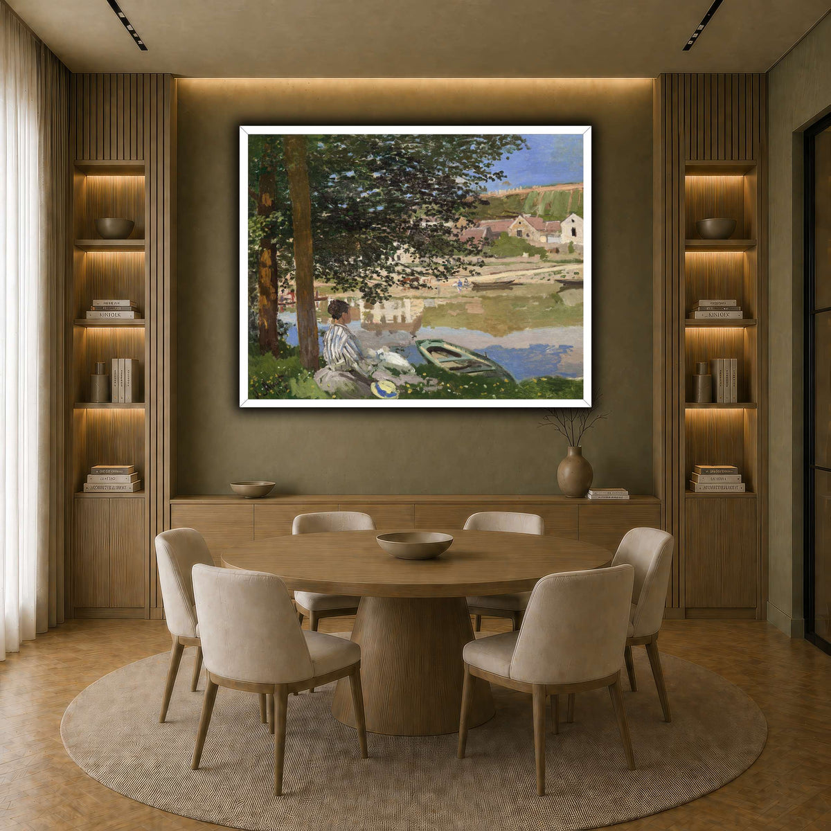 Claude_Monet_-_On_the_Bank_of_the_Seine,_Bennecourt earth-dining room