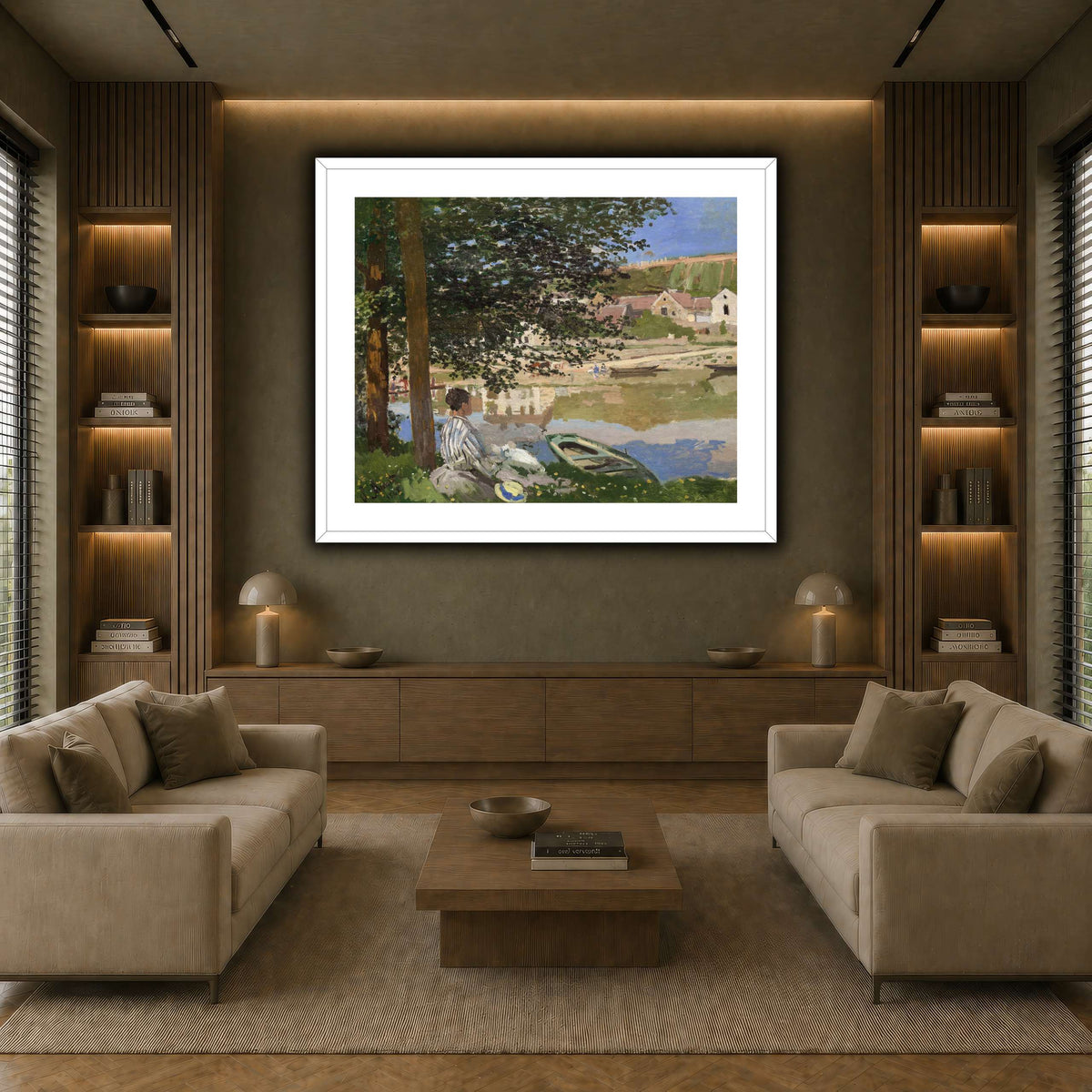 Claude_Monet_-_On_the_Bank_of_the_Seine,_Bennecourt earth-living room